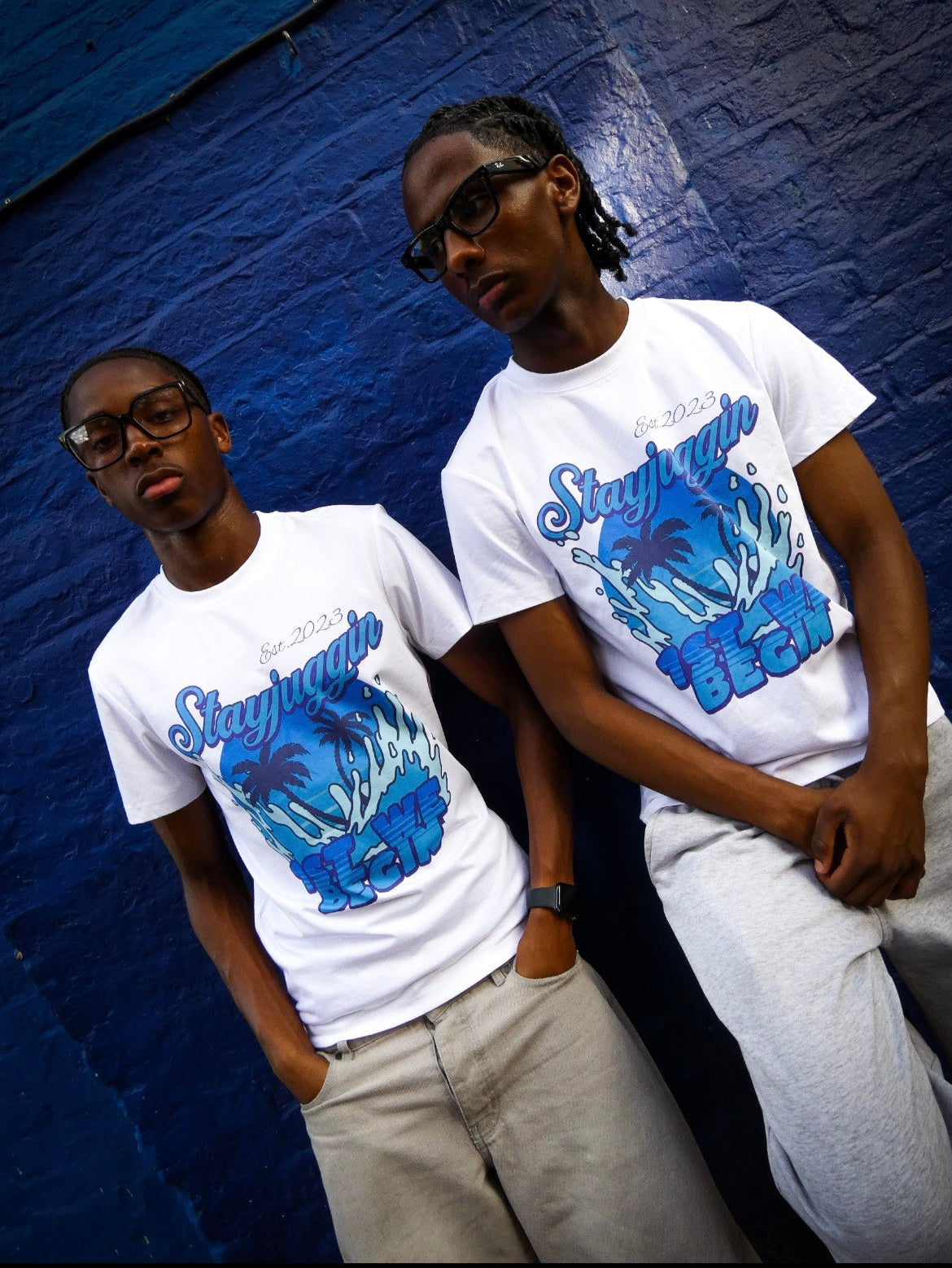 Blue Stayjuggin Summer Tee