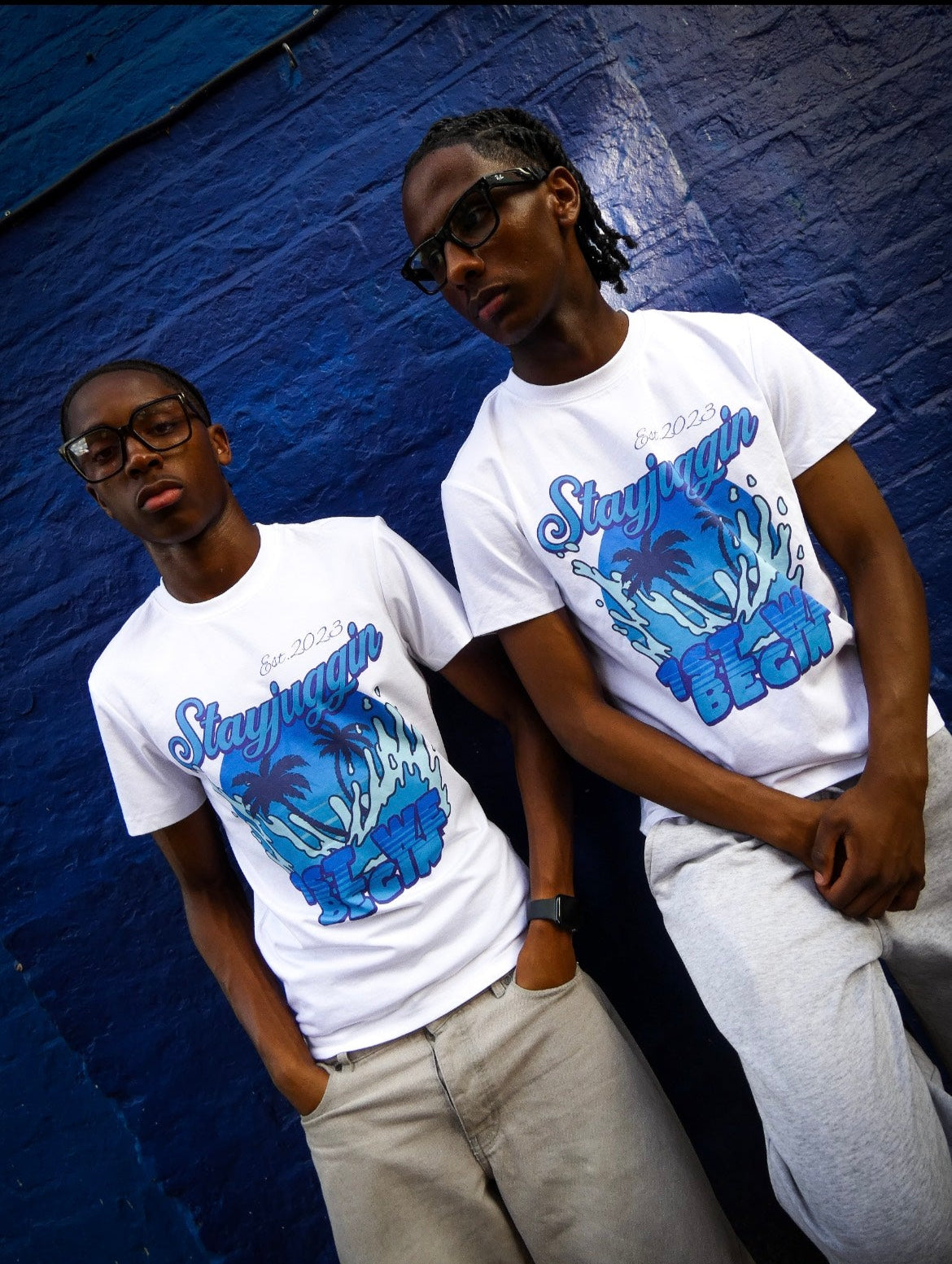 Blue Stayjuggin Summer Tee
