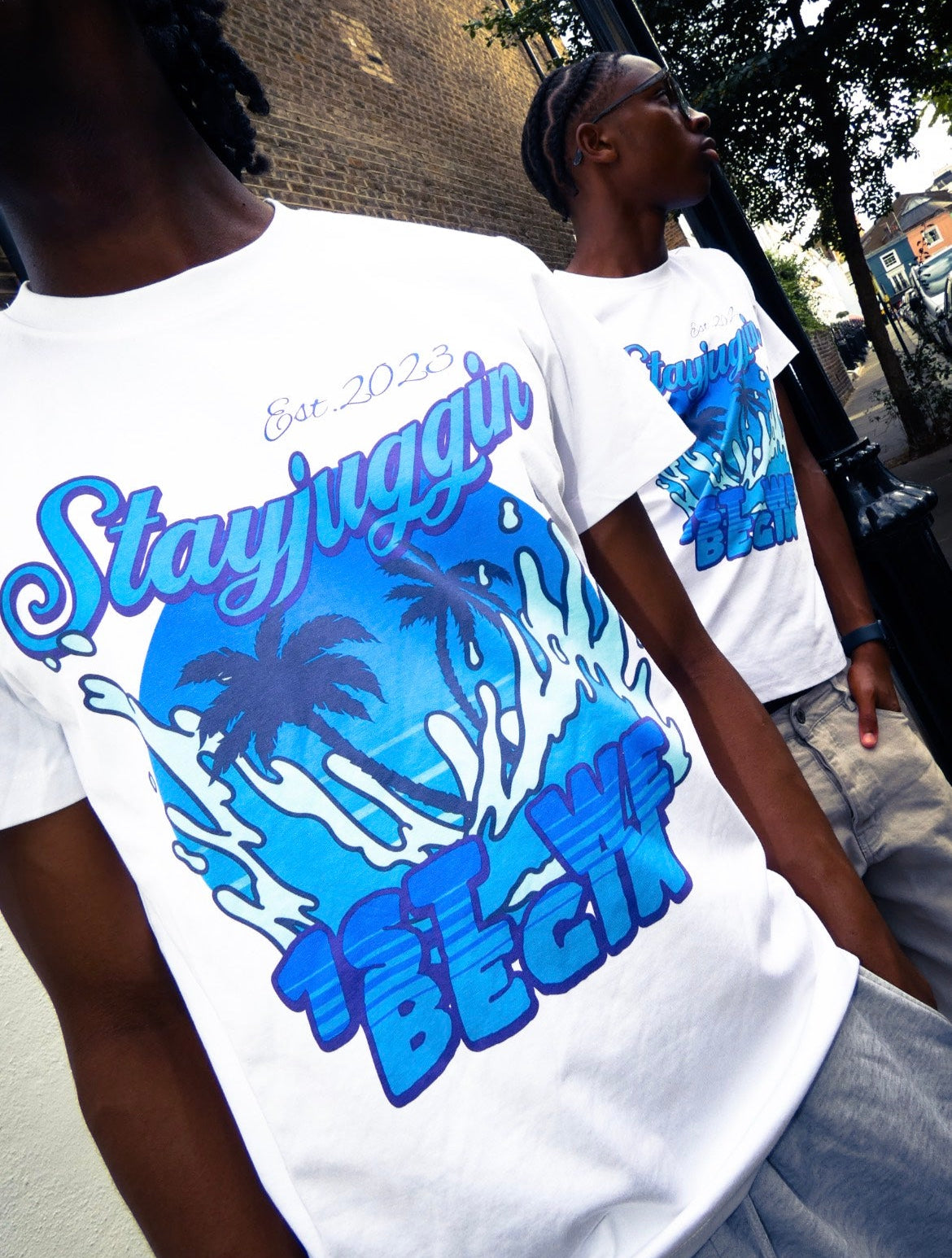 Blue Stayjuggin Summer Tee